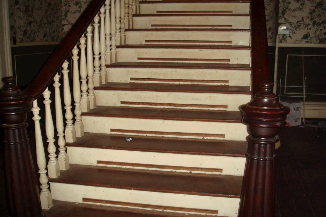 Before Inside stairs